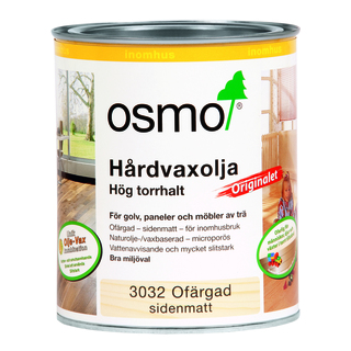 GOLVOLJA OSMO 3032 0,75LIT SIDENMATT HÅRDVAXOLJA